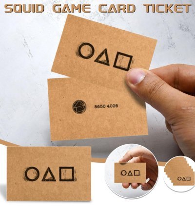 🎟️ Orange Squid Game Invitation Ticket –STL file Customizable Digital Template