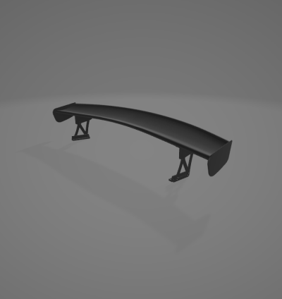 High-Performance Racing Car Spoiler 3D Print Model – Aerodynamic Rear Wing for Scale Models & RC Cars