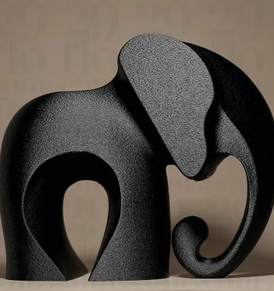 Modern Minimalist Elephant Sculpture 3D Print Model – Stylish Home Decor STL