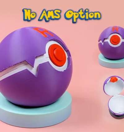 Master Ball Inspired Pokémon Sphere – 3D Printable Model for Cosplay & Display