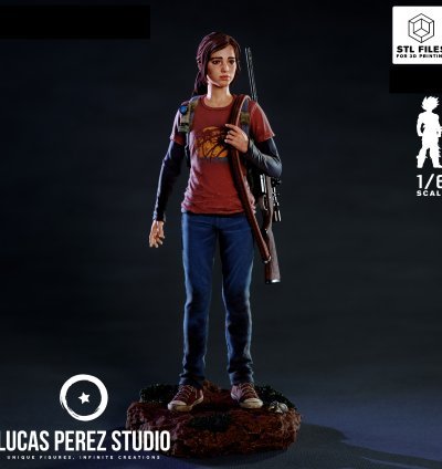 Ellie Inspired 1/6 Scale Figure STL – Post-Apocalyptic Survivor Girl for 3D Printing