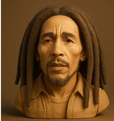 Bob Marley 3D Printable Bust – Iconic Reggae Legend Statue for Home Decor & Collectors