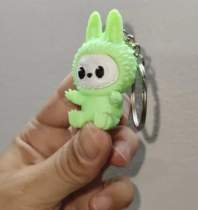 3D Labubu Keychain – Special Edition Glow in the Dark – Kawaii Toy, Handmade Gift, Cute Bag Charm