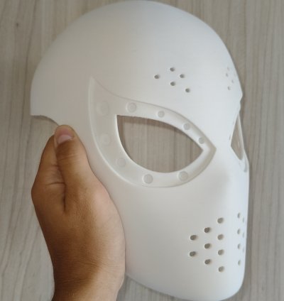 3D Printed Hockey Mask Replica with Detachable Eye Pieces – Cosplay, Costume & Display Prop
