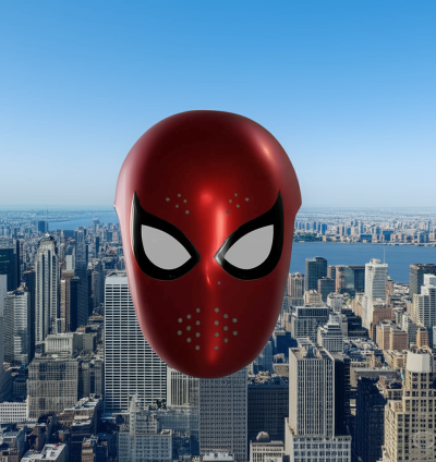 Spider-Man Faceshell 3D Mask in PLA with Removable Lenses Cosplay