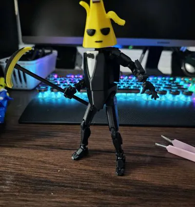 Peely Agent Tuxedo Banana (Fortnite) 3D Printed Action Figure - Collectible Articulated Toy Statue