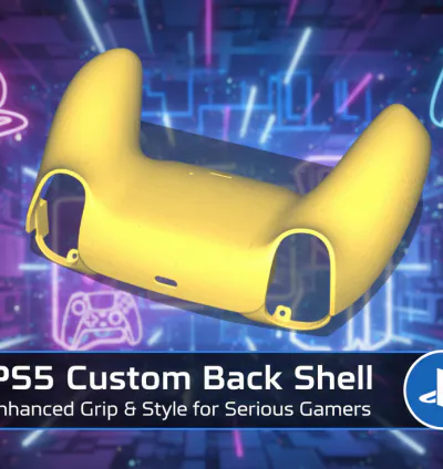 PS5 DualSense Controller Back Shell Replacement for Customization 3D