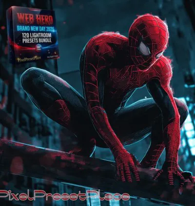 Spider-Man Lightroom Presets | 120 XMP Bundle Brand New Day 2026 | Neon City Comic Cinematic | Adobe Lightroom Classic CC