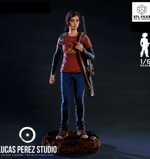Ellie Inspired 1/6 Scale Figure STL – Post-Apocalyptic Survivor Girl for 3D Printing