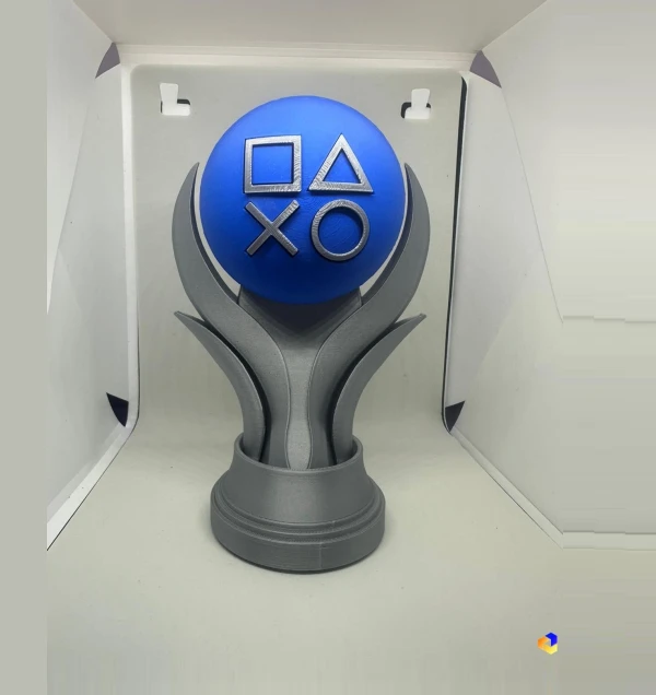 Platinum PlayStation Trophy 3D Printed | Gamer Gift Idea | Video Game Decoration