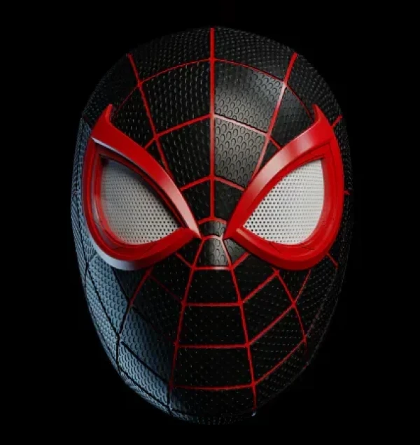Miles Morales PS5 Faceshell - 3D Printable Model - DIY Spiderman Cosplay Mask - Digital Download - Accurate Replica