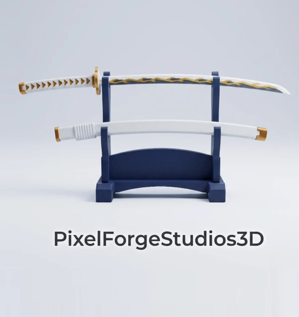 Zenitsu Agatsuma Demon Slayer Mini Sword STL 3MF 3D Model Anime Katana 3D Print Digital File Instant Download