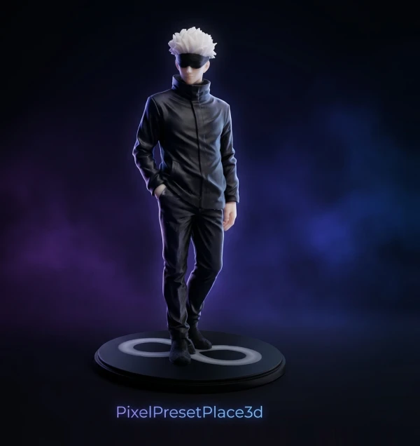 Gojo Satoru STL 3D Model Jujutsu Kaisen Anime Figure 3D Print File STL 3MF Collector Download